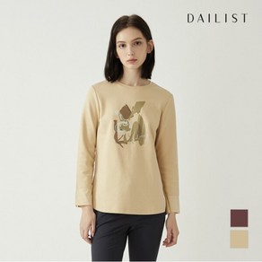 [올리비아로렌(공식)] [데일리스트] 포인트 우븐 티셔츠_MDBALYS1151