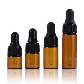 모든유통 갈색 미니 샘플 스포이드 향수 공병 아로마 유리 용기 1ml 2ml 3ml 5ml, 1개