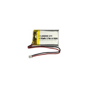 YJ 리튬폴리머배터리 KC인증충전지 3.7V YJ402030 190mAh, 1개, 1개입