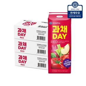 [연세우유] 과채데이 레드 190ml (72팩)_YS314, 72개