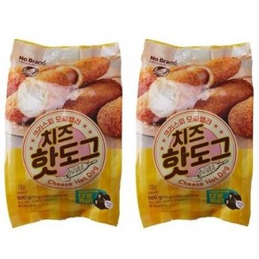 노브랜드 바삭 담백한 크리스피모짜렐라핫도그500g x2개 냉동 총1kg, 500g, 2개