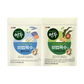 연두 비법육수링 멸치 디포리80g + 연두 비법육수링 다시마 표고야채 80g