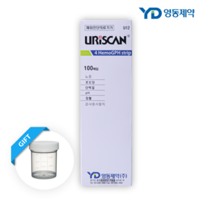 영동제약 유리스캔 유린 당뇨 단백뇨 소변검사지 소변시험지 케톤 단백질 2GP 4종 7종 10종, 100개