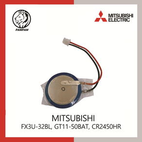 Mitsubishi FX3U-32BL GT11-50BAT Maxell CR2450HR with 커넥터 3v 리튬코인전지 고온용, 1개, 1개