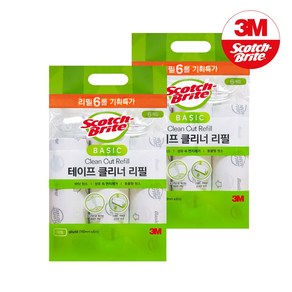 3M 스카치브라이트 테이프 클리너 베이직 대형 리필 12개, 2개