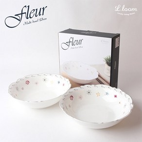 fleu도자기 샐러드접시23cm-대 2p 세트/선물박스포장, 2개