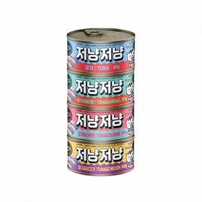 저냥저냥 고양이캔 80gx24 참치/닭가숨살/타우린/헤어볼, 80g, 24개