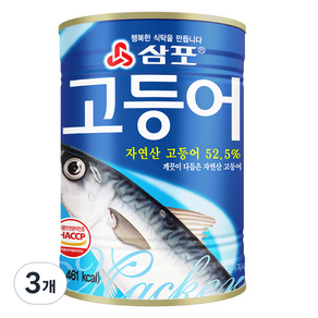 삼포 깨끗이 다듬은 자연산 고등어 통조림