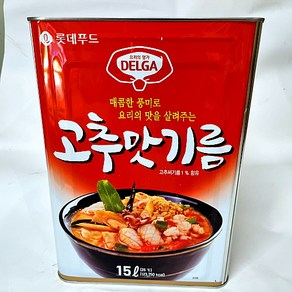 롯데푸드 고추맛기름, 15L, 1개