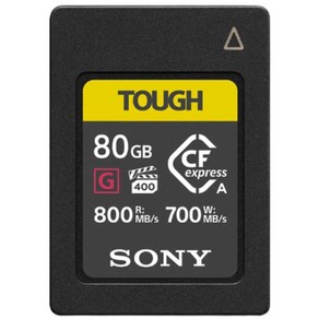 [동영상・연사에] 소니 CFexpess Type A 메모리 카드 CEA-G80T TOUGH 80GB(ILCE-1FX6FX3ILCE-7SM3ILCE-7M4 대응), 1개