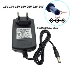 AC DC 전원 어댑터 공급 장치 범용 어댑터 24V2A 컨버터 5.5x2.1-2.5mm 16V 17V 18V 19V 20V 22V 24 V 1A 1.5A 2A, 46)19V - AU plug-1A