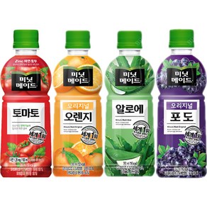 오늘쇼핑 미닛메이드 350ml 4종 혼합(토마토6개+오렌지6개+알로에6개+포도6개) / 총 24개