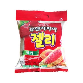 해태제과 후렌치파이젤리 딸기 56g 8개