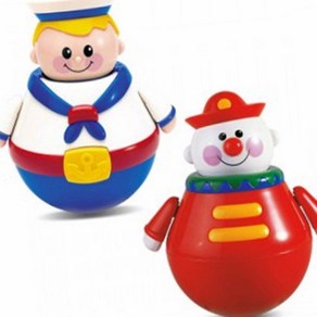 회전 오뚝이 뽀빠이 삐에로 오뚝이인형 아기오뚝이, 삐에로(89340), 1개