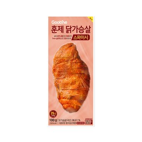 굽네 스파이시 훈제닭가슴살, 100g, 1개