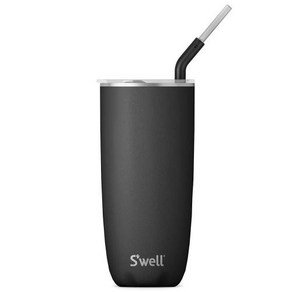 스웰 Swell 스텐 텀블러 스트로 티크우드 24온스 물통, 5) 오닉스 - 24 oz, 1개