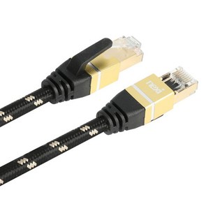 넥시 CAT7 S-FTP 파인골드 랜선 고속 인터넷 UTP 랜케이블, 5m, 블랙, 1개