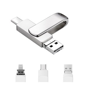 Kcwen 핸드폰 외장메모리 OTG 아이폰 USB 메모리 3in1, 32GB