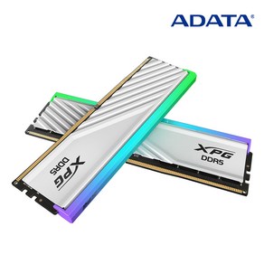 ADATA XPG DDR5-6000 CL30 LANCER BLADE RGB 화이트 패키지 (32GB(16Gx2)) RAM 데스트탑용 메모리, 2개