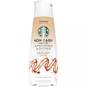 [미국직배송]스타벅스 아몬드 & 오트 밀크 헤이즐넛 라떼 크리머 828ml Stabucks Almond Milk and Oat Milk Hazelnut Latte, 1개, 1개입