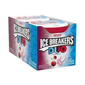 ICE BREAKERS Duo Fuit Plus 쿨 무설탕 브레스 민트 1.3온스 8tins 1Pack, 1.3 Ounce (Pack of 8)_체리, 8개