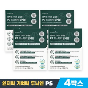 포스파티딜세린 PS 기억력 인지력 케어 포스타디딜세린 포스파디딜세린 포스트파티딜세린 징코 두뇌 건강 300mg 식약청인증, 1세트, 240정