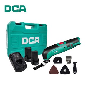 DCA ADMD12EK 충전만능컷터 12V 2.0AH 6단 속도조절 무선 멀티 캇타 날 포함, 1개