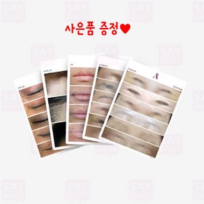 에이 실사 연습판 고무판 5종 택일 한국 여자 눈썹 반영구 재료, 1개, 입술+이쑤시개면봉1개