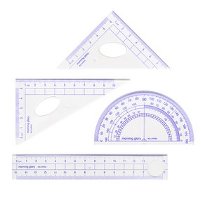 [코리아스퀘어] 모닝글로리 삼각자각도기세트