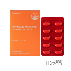 여에스더 비타민C 액티브 티알 1000mg, 60정, 1개