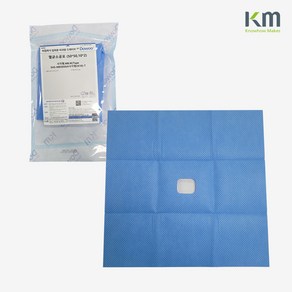 케이엠헬스케어 일회용 멸균 소공포 홀 MB 원단 50x50 원형 5cm 10cm 7x2 10x2 직사각형(Tape 부착형) KM Healthcae, 50x50(10x2 직사각형)-Tape 부착, 100개