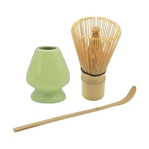 AOHAO 차선+차선립+차시 3PCS 세트 도자기 다구 다기 말차도구 matcha whisk, 1세트, 그린