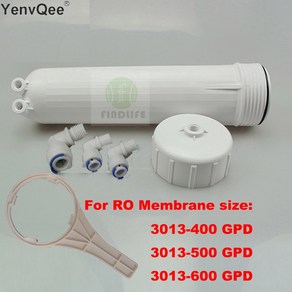 RO 멤브레인 하우징 3013-400 gpd 또는 3013-600gpd ro 멤브레인 모든 피팅 및 스패너 포함 물 필터 부품, 1개, 한개옵션0