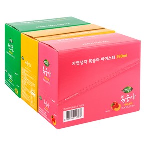 자연생각 아이스티 복숭아 10P +청포도10P +애플망고10P (30팩), 1세트, 190ml