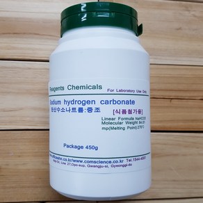 오피스안 Sodium hydogen Cabonate NaHCO3 탄산수소나트륨 화)450G 중조 중탄산나트륨 베이킹소다 시약, 1개