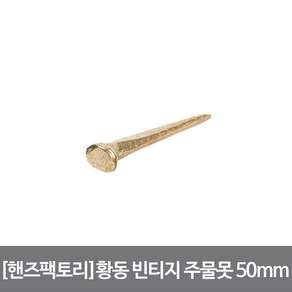 [핸즈팩토리]황동 빈티지 주물못 소 50mm 골드, 단품, 1개