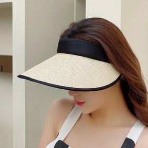 Modern Fashion 여성 다용도 자외선 차단 썬캡 라탄 모자 D10