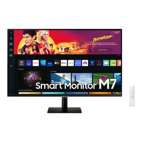 삼성 32인치 고해상도 스마트 영상편집 4K UHD 사무용 모니터 블랙 S32BM702, 80cm