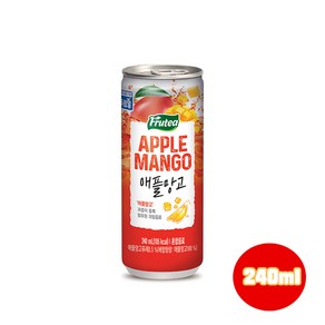 푸르밀 푸르티 애플망고티 캔 240ml 1개/아이스티음료