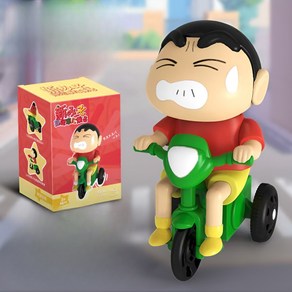 에코모바일 짱구 피규어 역동적인 움직이는, 빨강티셔츠 자전거 짱구, 1개