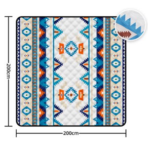 피크닉 캠핑매트 휴대용 간편 양면방수 돗자리, 블루에이징