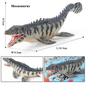 동물 모델 모형 선사 시대 모사사우루스 리오플레우로돈 크로노사우, 1개, 17.1piece