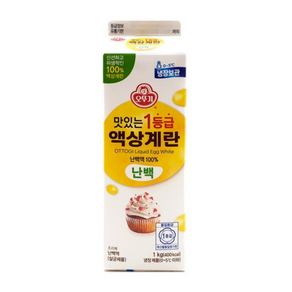 오뚜기 맛있는 1등급 액상계란 난백 1kg, 3개