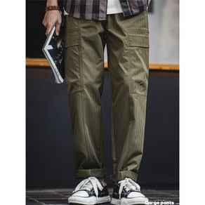 남성 바지 멀티 포켓 캐주얼 바지 밀리터리 스트레이트 팬츠 봄 Cargo Pants TW2401244