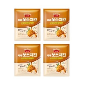 사세 쏘스치킨 순살 단짠갈릭맛, 4개, 375g