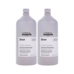 로레알 실버 애쉬 샴푸 1500ml 2개 (묶음) 보색샴푸, 1.5L