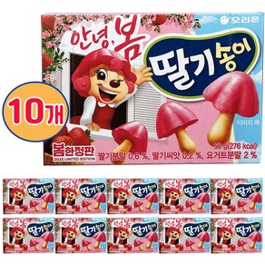 오리온 딸기송이 과자, 50g, 10개