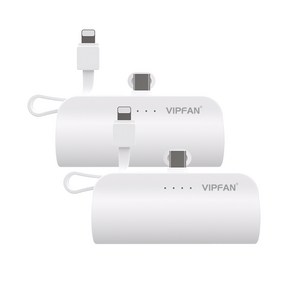 단품 또는 1+1 선택가능 VIPFAN 도킹 2in1 보조배터리 5000mAh C타입 하이브리드 8핀 고급형 일체형 빌트인 외출 필수템