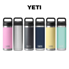 YETI 예티 램블러 텀블러 처그 캡 보틀 18oz, Powe Pink, 1개