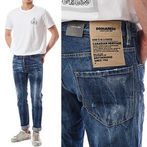 DSQUARED2 [명품]디스퀘어드 캐네디언 로고패치 크랙 진청진 71LB0879 71LB 0879 470